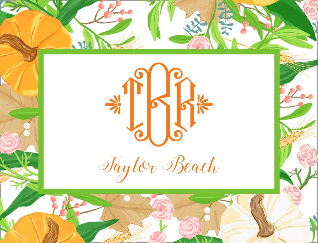 Fall Harvest Personalized Gift Sticker Label, Set of 24