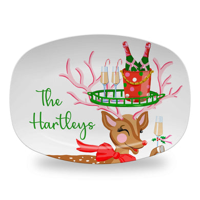 Fizz the Season Personalized Melamine Platter