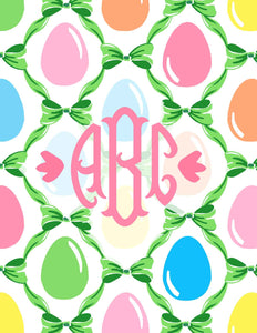 Easter Egg Trellis Personalized Easter Folded Note Cards