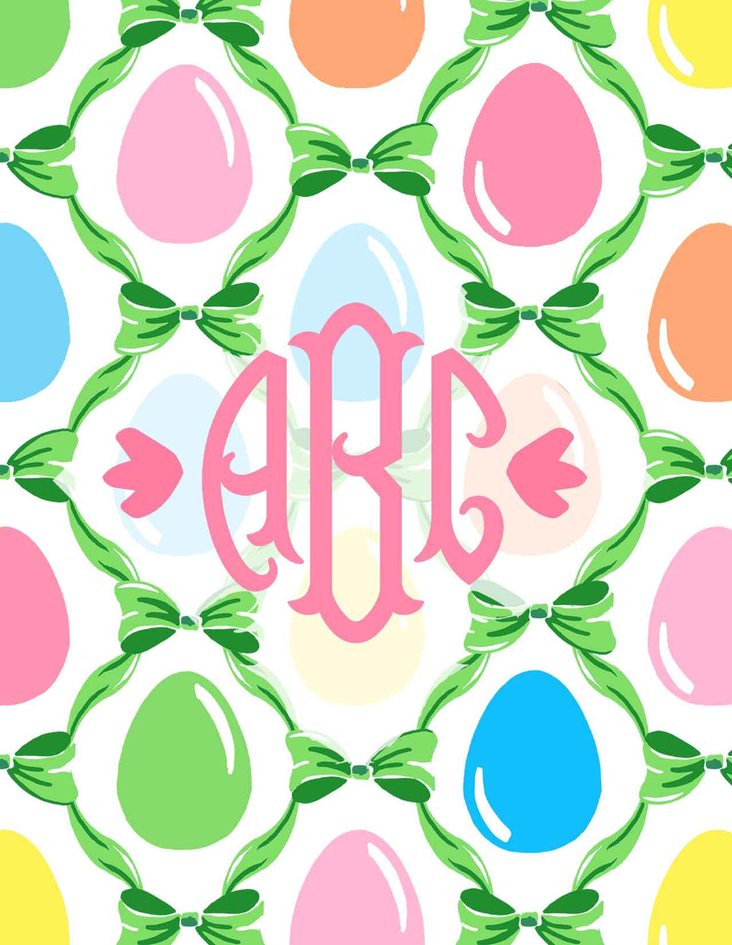 Easter Egg Trellis Personalized Easter Folded Note Cards
