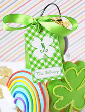 Load image into Gallery viewer, Gingham &amp; Green Personalized St. Patrick&#39;s Day Hang Tags