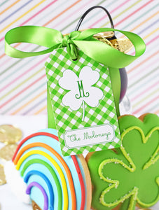 Gingham & Green Personalized St. Patrick's Day Hang Tags
