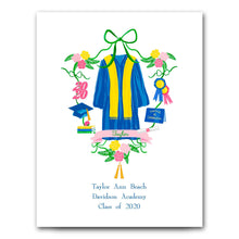 Load image into Gallery viewer, Personalized Graduation Crest for Girls Art Print
