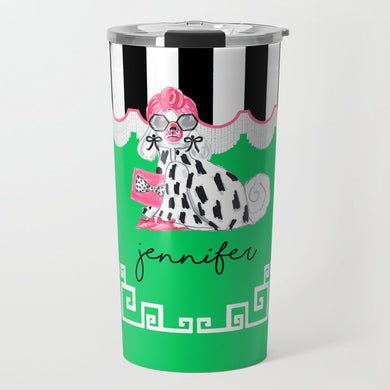 Glamour Staffie Personalized Custom Crest Travel Tumbler