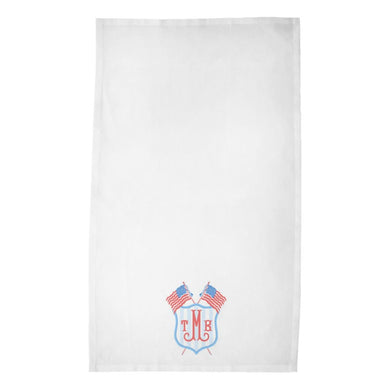 Grand Old Flag Personalized Poly Twill Tea Towels, Set of 2