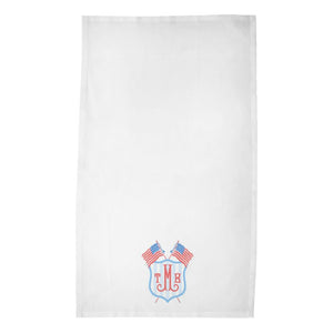 Grand Old Flag Personalized Poly Twill Tea Towels, Set of 2