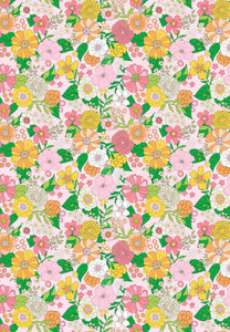 Groovy Blooms, Taffy Gift Wrap Sheets