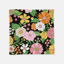 Load image into Gallery viewer, Groovy Blooms, Noir 20&quot;x20&quot; Cloth Napkins, Set of 4