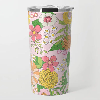 Groovy Blooms, Taffy Travel Tumbler