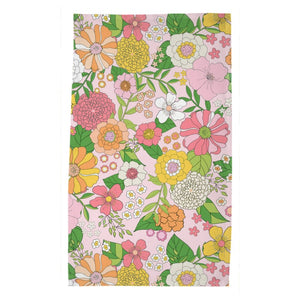 Groovy Blooms, Taffy Poly Twill Tea Towels, Set of 2