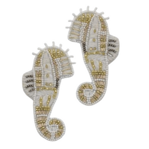 Seahorse Beaded Statement Earrings