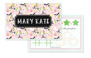 Happy Haunts Halloween Children's Personalized Laminated Placemat, Taffy