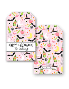 Happy Haunts Personalized Halloween Hang Tags, Taffy
