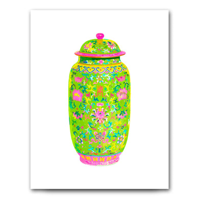 Haute Chinoiserie Jade Ginger Jar Art Print