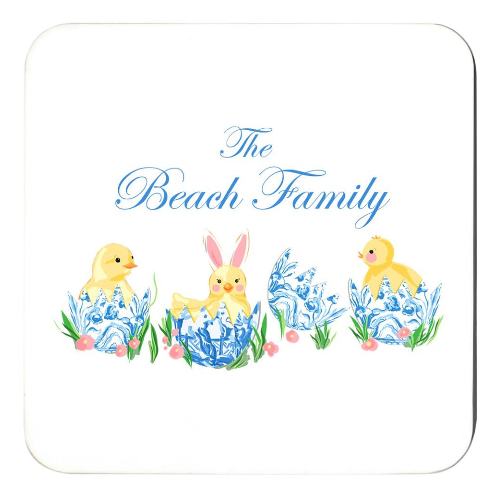 Haute Hatch Personalized Easter Cork Backed Coasters - Set of 4