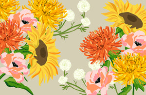 Hello Fall Paper Tear-away Placemat Pad, Taupe