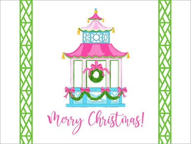 Holiday Pagoda Folded Note Cards