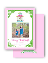 Load image into Gallery viewer, Holiday Pagoda Personalized Photo Holiday Card, 5.5&quot;x8.5&quot; A9 Size