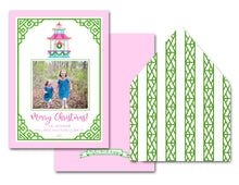 Load image into Gallery viewer, Holiday Pagoda Personalized Photo Holiday Card, 5.5&quot;x8.5&quot; A9 Size