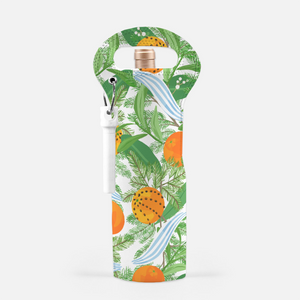 Holiday Citrus & Spice Wine Carrier with Cork Screw