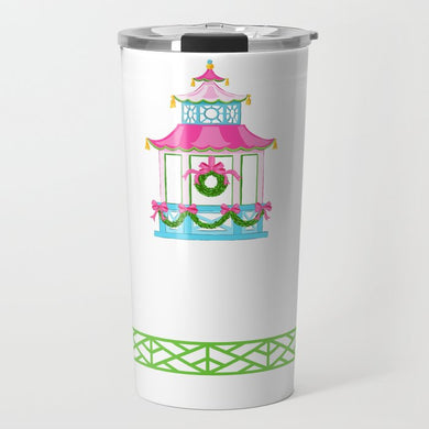 *IN STOCK* Holiday Pagoda Travel Tumbler