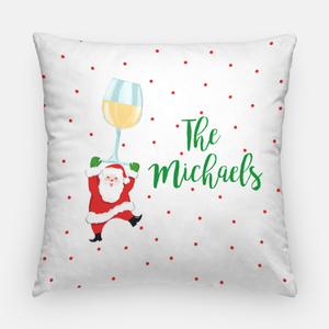 Tipsy & Bright Personalized 20"x20" Pillow Cover, White Wine