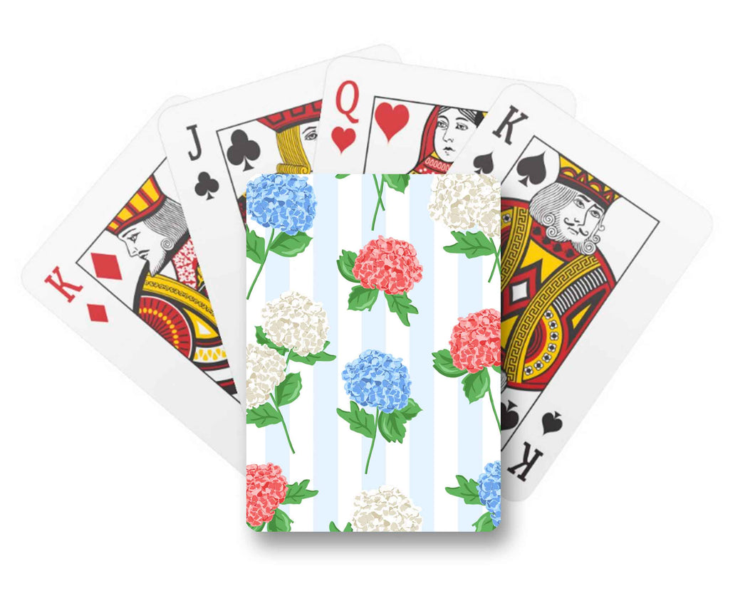 Hydrangea Blooms Playing Cards