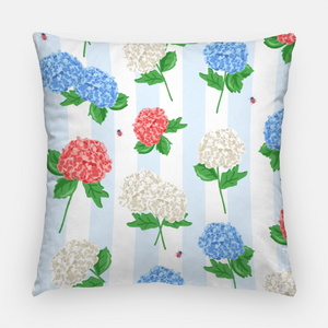 Hydrangea Blooms Personalized 20"x20" Pillow Cover