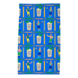 Jockeys & Juleps Personalized Poly Twill Tea Towel, Blue Ribbon