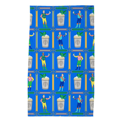 Jockeys & Juleps Personalized Poly Twill Tea Towels, Set of 2, Blue Ribbon