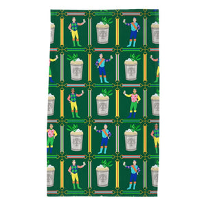 Jockeys & Juleps Personalized Poly Twill Tea Towel, Keeneland Green