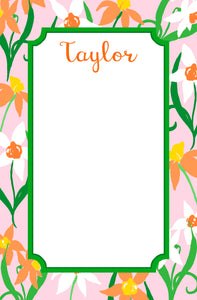 Daffodil Delight Personalized Notepad, Multiple Sizes Available