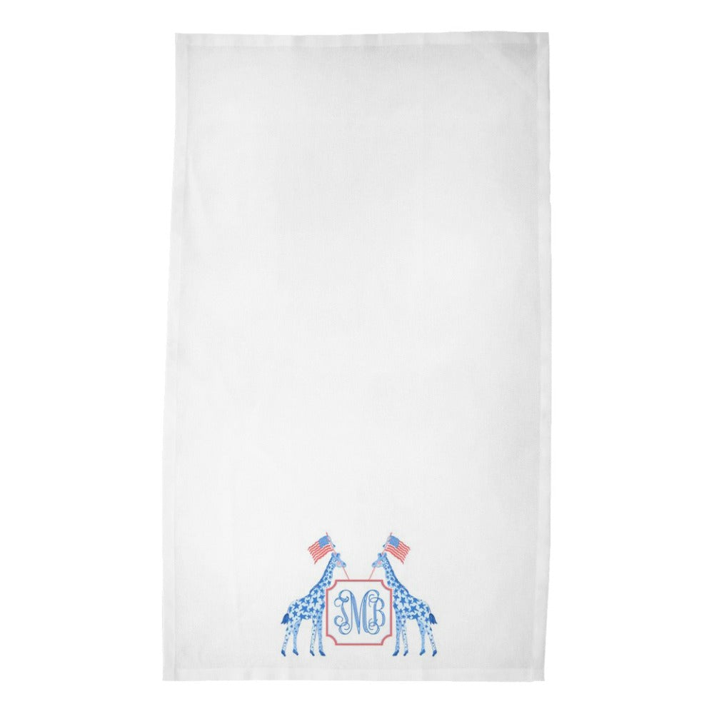 Justice Giraffes Personalized Poly Twill Tea Towels, Set of 2