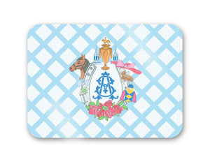 Kentucky Derby Crest Personalized 16" x 12" Tempered Glass Cutting Board