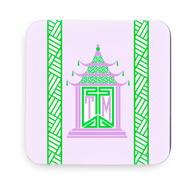 Royal Pagoda, Amethyst, Cork Backed Coasters - Set of 4
