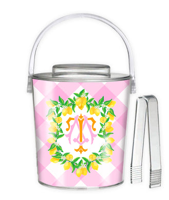Lemon Crest, Pink Lemonade, 3 Qt. Acrylic Ice Bucket