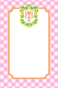 Lemon Crest Personalized Notepad, Pink Lemonade, Multiple Sizes Available