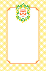 Lemon Crest Personalized Notepad, Limoncello, Multiple Sizes Available