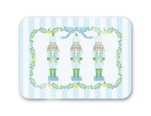 Lemon Nutcrackers, Winter Ice: 16" x 12" Tempered Glass Cutting Board