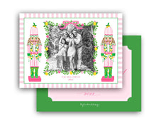 Load image into Gallery viewer, Lemon Nutcracker, Peppermint,  Personalized Photo Holiday Card, 5.5&quot;x8.5&quot; A9 Size