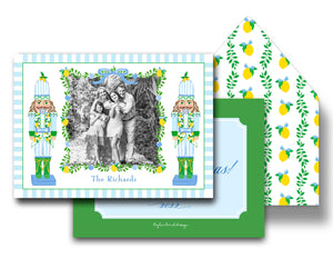 Lemon Nutcracker, Winter Ice,  Personalized Photo Holiday Card, 5.5"x8.5" A9 Size