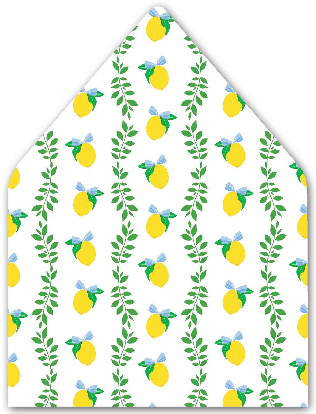 Lemons, Winter Blue, A9 Patterned Envelope Liners