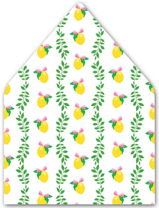 Lemons, Peppermint,  A7 Patterned Envelope Liners
