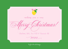 Load image into Gallery viewer, Lemon Nutcracker, Peppermint,  Personalized Photo Holiday Card, 5.5&quot;x8.5&quot; A9 Size