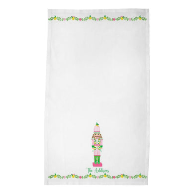 Lemon Nutcracker, Peppermint, Personalized Poly Twill Tea Towels, Set of 2