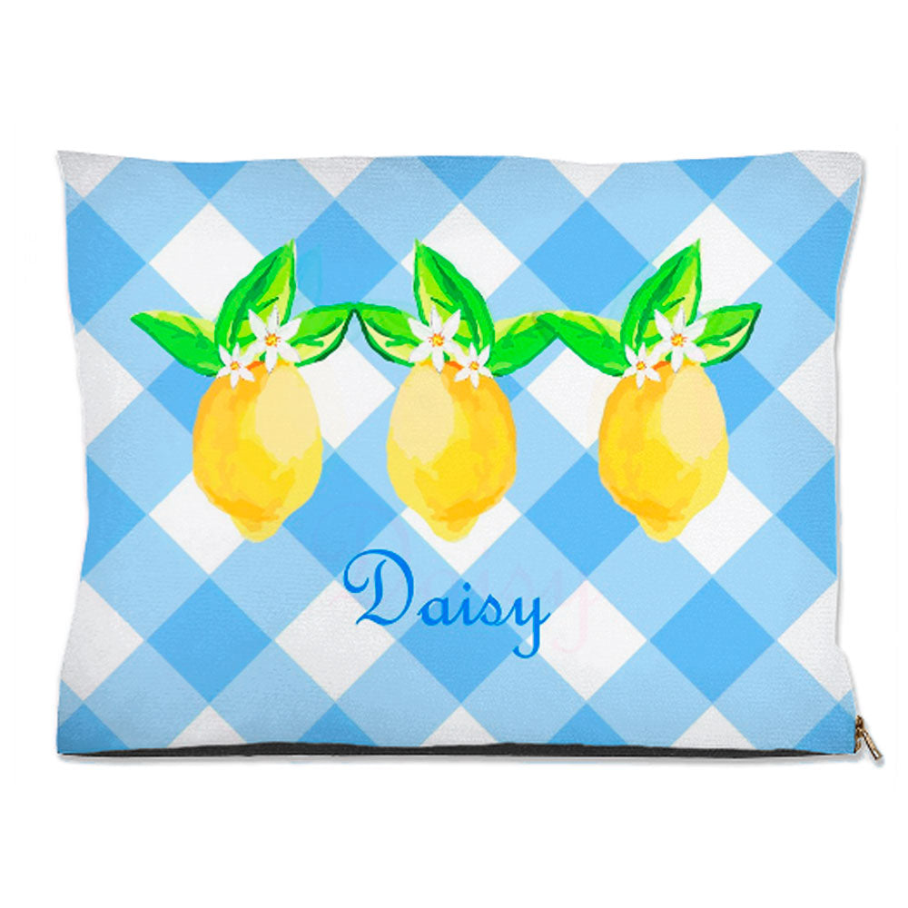 Lovely Lemon, Orchard Skies, Personalized Pet Bed, (3) Sizes Available
