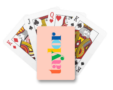 Make It Mine Personalized Playing Cards, Coral