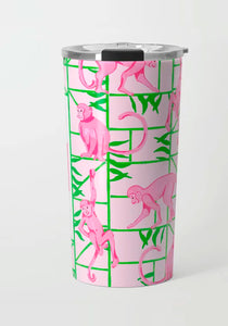 Monkey Trapeze Trellis, Jungle, Stainless Steel Travel Tumbler