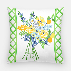 Mother's Day Signature Bouquet Personalized 20"x20" Pillow Cover