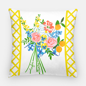 Mother's Day Signature Bouquet Personalized 20"x20" Pillow Cover